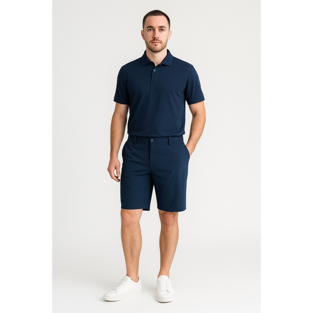 Greg Norman Golf Shorts Size 40 Blue Stretch Performance‎ Flat Front Lightweight